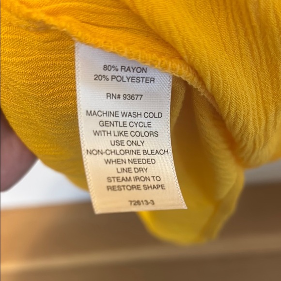 Liz Claiborne yellow  Women's Top size XL - Picture 3 of 5
